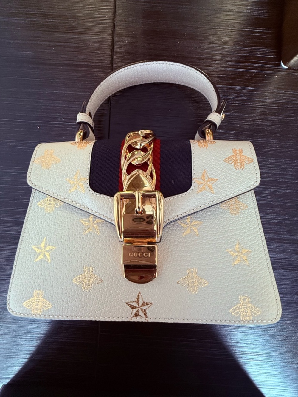 Gucci Sylvie Bee Star mini leather bag